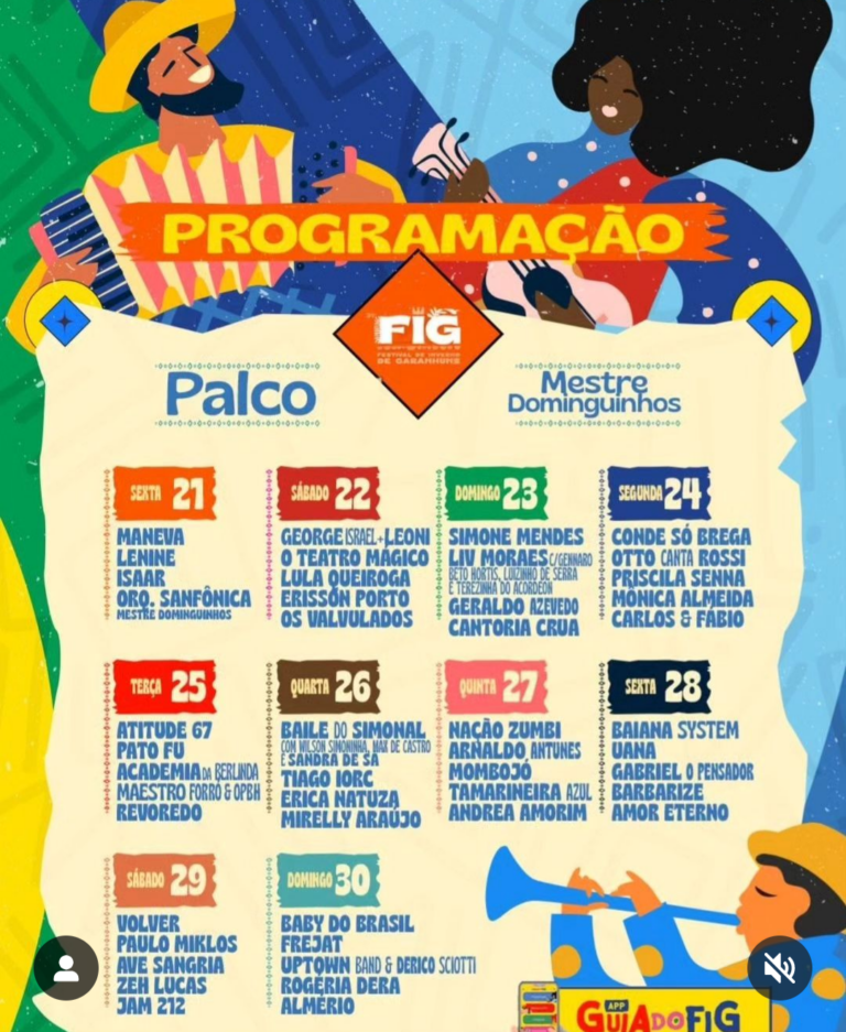 Programação do FIG 2023 Bezerros Hoje